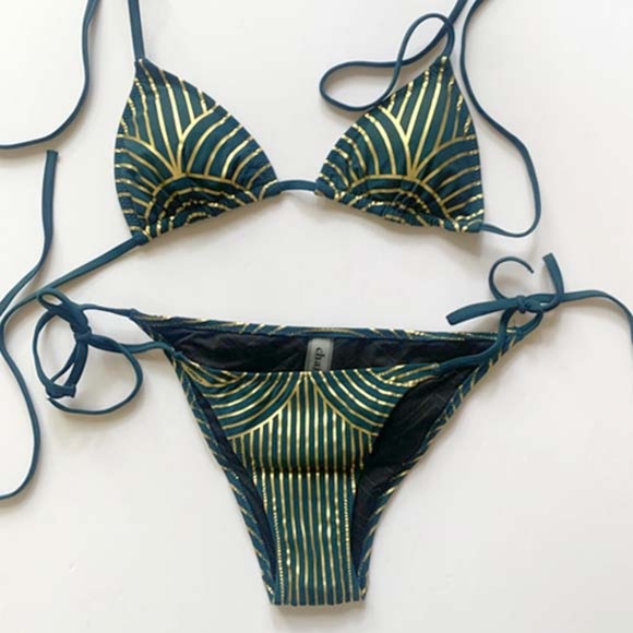 NEW Charlie by MZ Deco Foil Bikini Size S/P - Picture 3 of 8